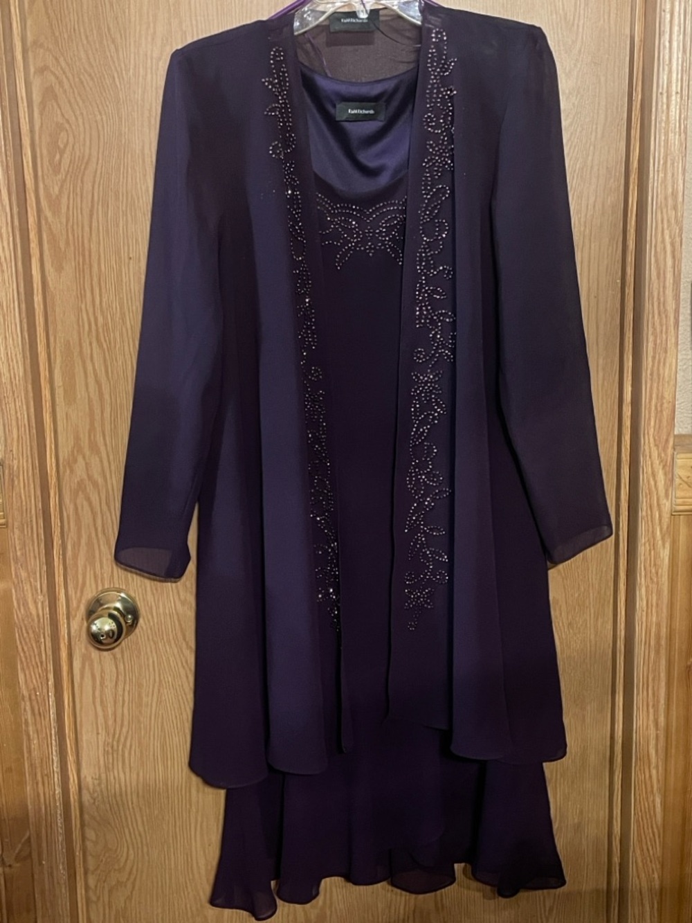 R&M Richards Deep Purple Evening Dress